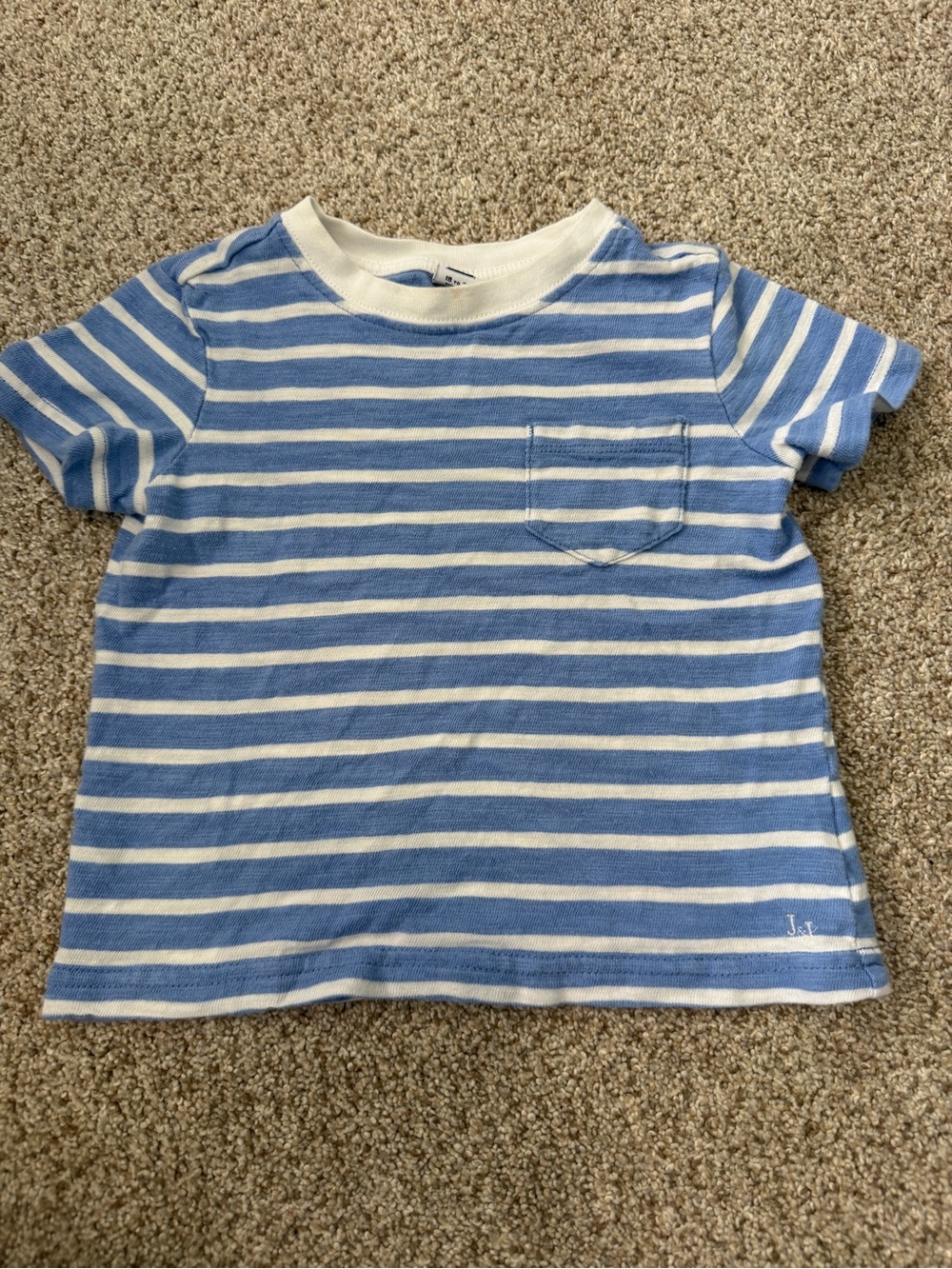 Janie and Jack Blue Striped Tee